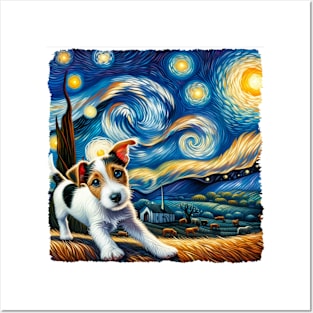 Starry Jack Russell Terrier Portrait - Dog Portrait Posters and Art